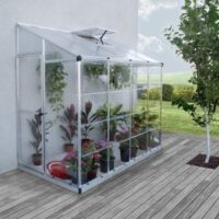 Väggväxthus Lean To - 3m² + Växthusrengöring - Väggväxthus