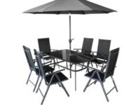 Matgrupp Shadow - 6 stolar och parasol