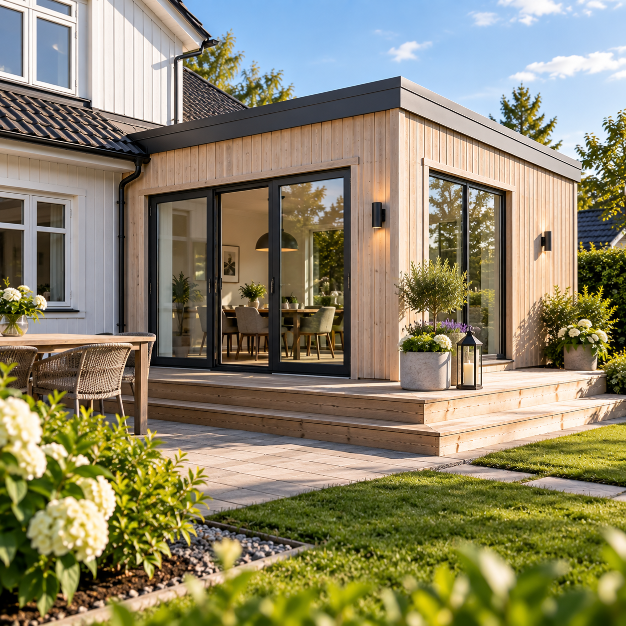 Modern tillbyggnad på villa – guide om bygglov för tillbyggnad