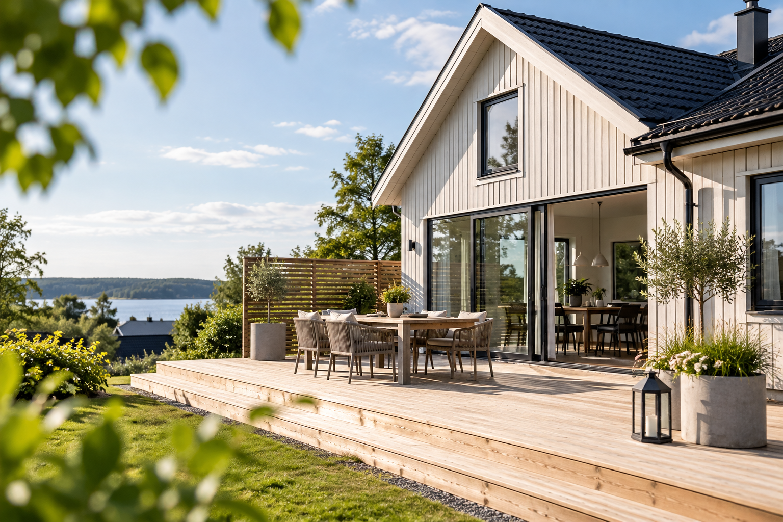 Modernt svenskt hus med altan – guide om bygglov